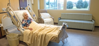 Woman in Swing Bed