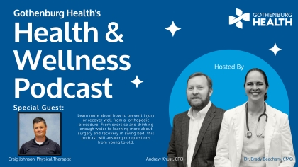 Cover for health & wellness podcast featuring hosts and special guest